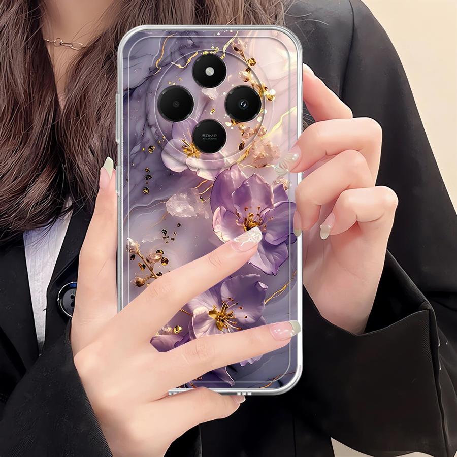 Flower Marble Soft Phone Cover Case for Xiaomi Poco X3 Pro X3 NFC