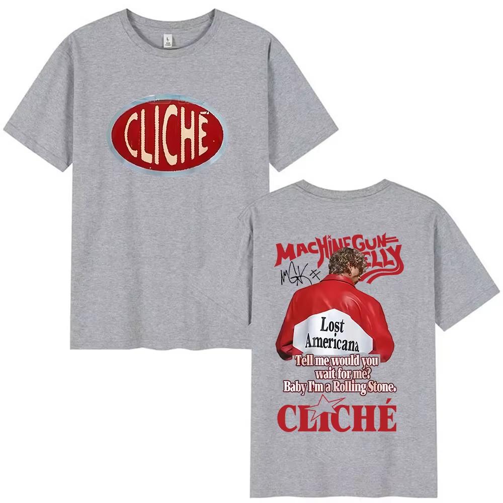 

Machine Mgk Lost Americana Tour 2025 New T Shirt Men Women Vintage High Quality Fashion T-shirt Hip Hop Oversized Cotton Tshirts 4XL