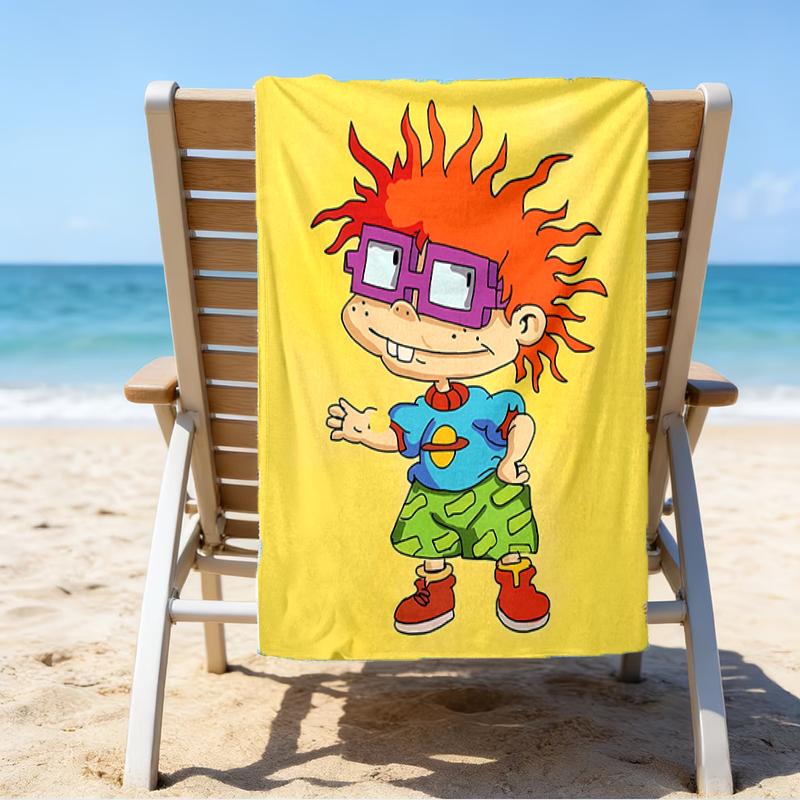 Proof Beach Towel with a Rugrats Pattern - Soft,absorbent,quick-drying,machine Washable - Perfect for Swimming,camping,bathing