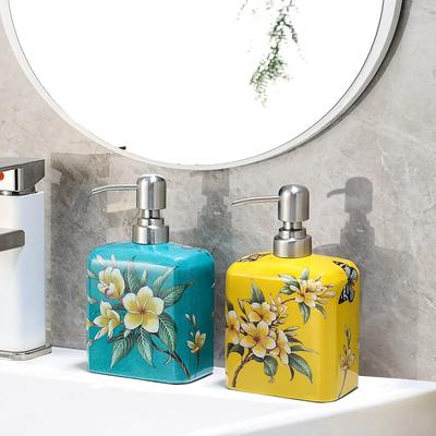 540ml Large Capacity American Ceramic Hand Sanitizer Bottle Press Type Shampoo Detergent Shower Gel Lotion Sub Bottle Bathroom