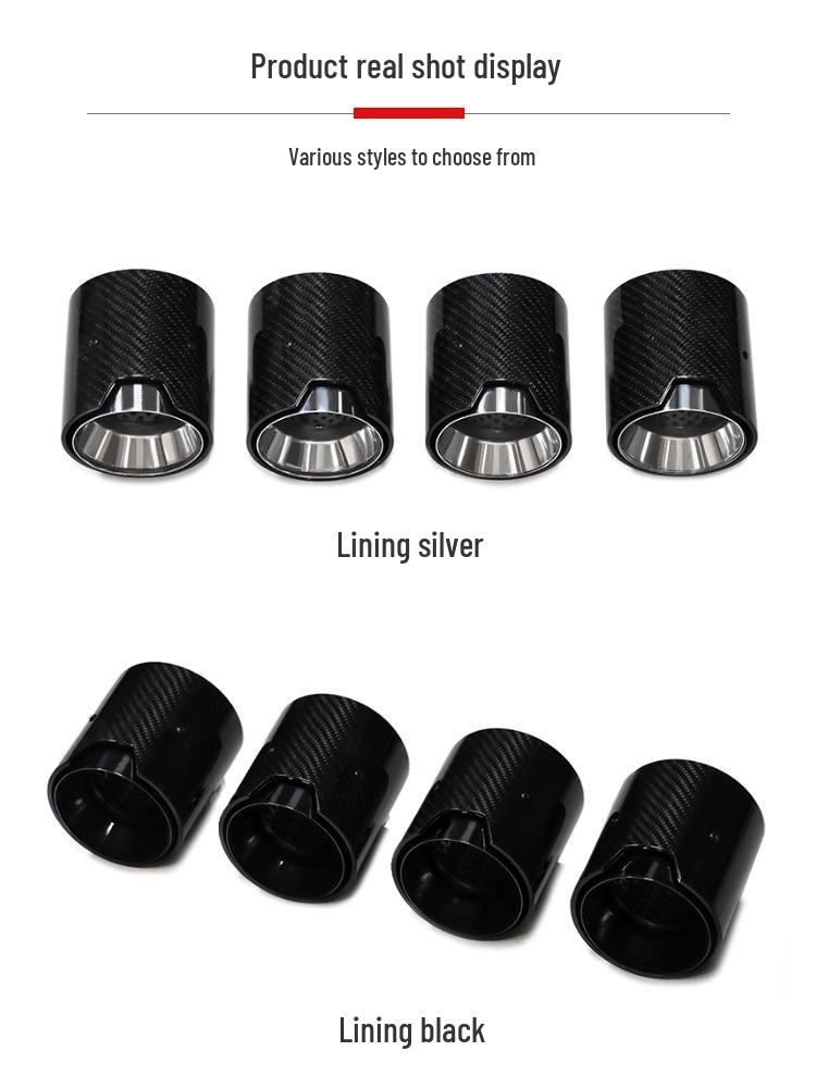 BMW M5 F90 Rear Quad Exhaust System - Carbon Fiber MP Style Tailpipe Muffler.