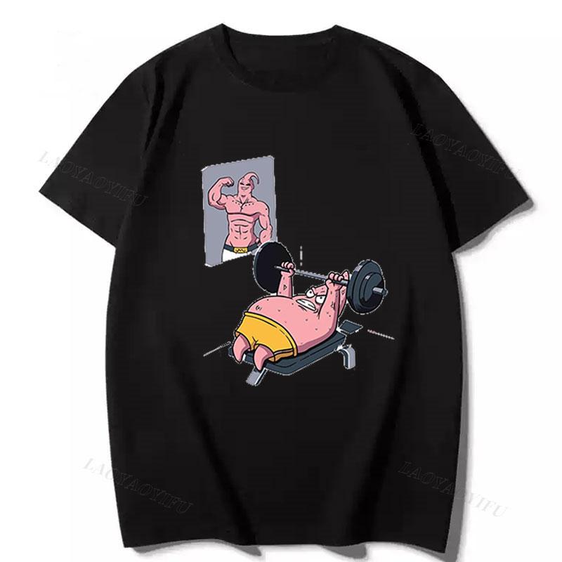 Camiseta Graphic T-shirt Men Women Weightlifting T-shirt Gym Fitness Funny Round Neck Short Sleeve Unisex Print Tee Tops