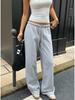 026 Early Autumn Retro Mid-Low Waist Lazy Sweatpants - European & American Style, Versatile Drape Sports Casual Wear