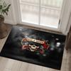 Guns N’ Roses Design Crystal Velvet Carpet Cozy Non?Slip Printed Rug For Bedroom Living Room Entrance