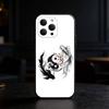 Koi Carp Fish Yin Yang Art Phone Case For iPhone 17,16,15,14,13,12,11 Plus,Pro,Max,Mini Silicone Black Soft Cover