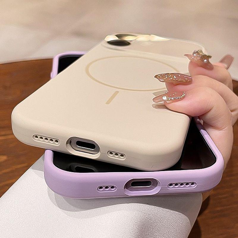 Orginal Liquid Silicone Crystal Camera Protect Case for IPhone 17Pro Max 16 15 14 13 12 11 Official for Magsafe Shockproof Cover