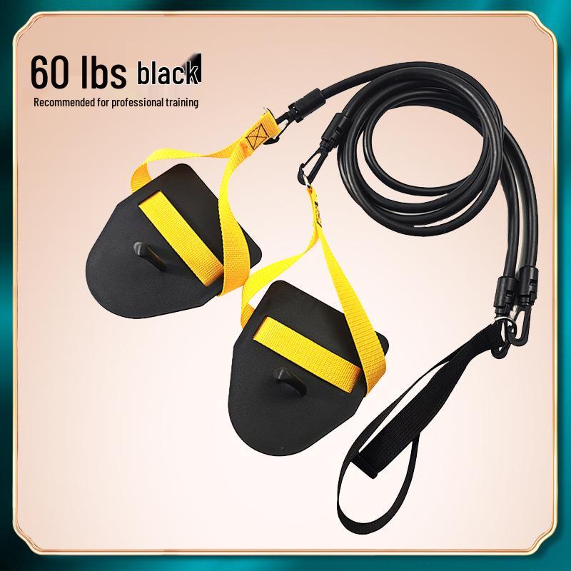 Freestyle Land Swimming Trainer: Resistance Bands with Arm Strength Ropes & Hand Paddles