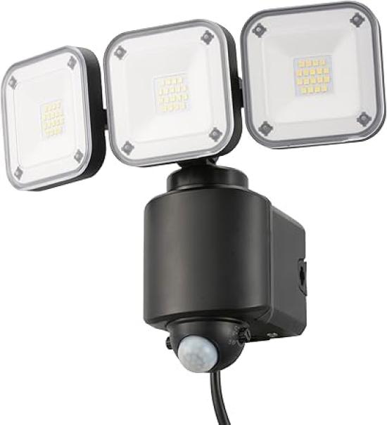 

Monban Electric Sensor Motion LED AC 4500 3 Automatic Parking Light, Outdoor, Sensor, Plug-in Light, Power, Lumens, Lights, IP44, Security, On/Off, чорний