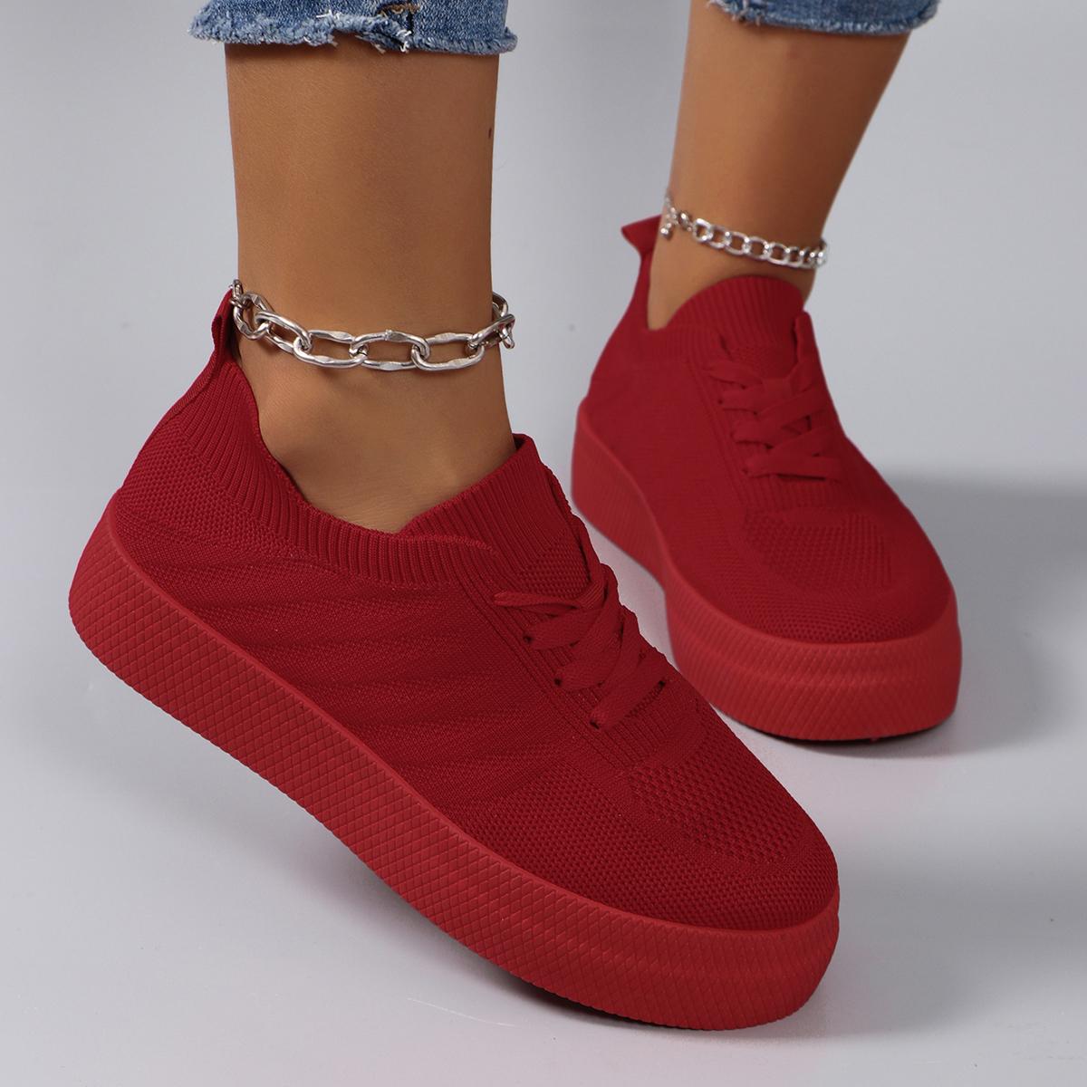 

Женские летние дышащие сетчатые туфли на плоской подошве, женская обувь, повседневные кроссовки, распродажа, бесплатная доставка 37 красный