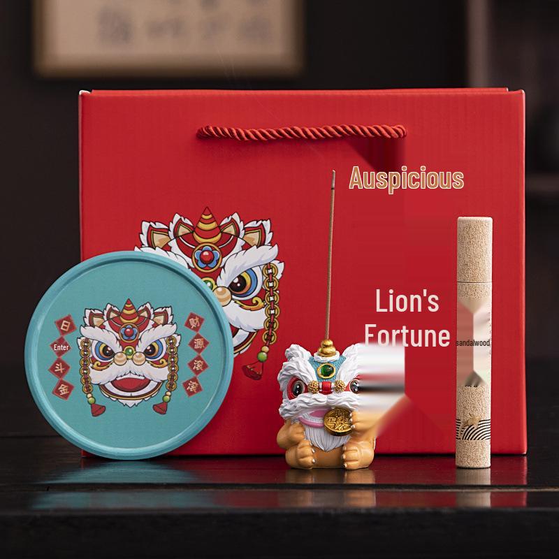 Creative Lion Incense Holder - Personalized High-End Business Gift & Event Souvenir