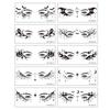 10 Sheets Gothic Style Face Makeup Stickers Waterproof Eye Shadow Stickers  Costume Party
