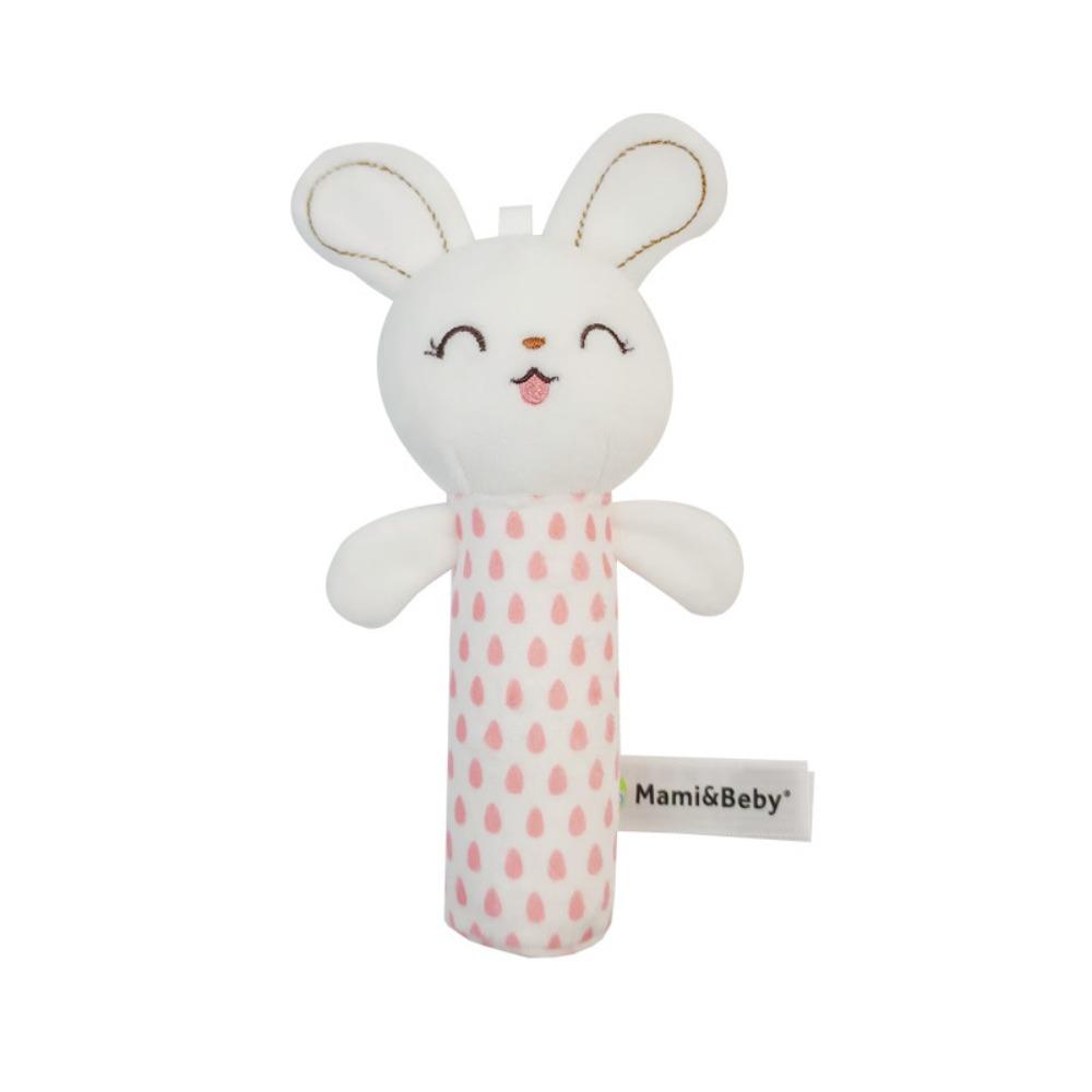 

Squeaky Sound Baby Rattle Toys Cartoon Animals Infant Hand Ring Infant Stroller Style 1