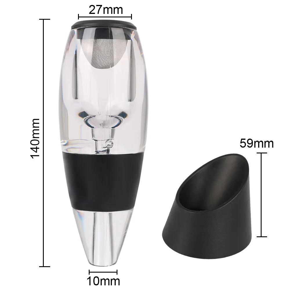 Professional Wine Decanter Pourer With Filter and Base Quick Sobering Wine Whisky Aerator Dispenser For Bar Party Kitchen