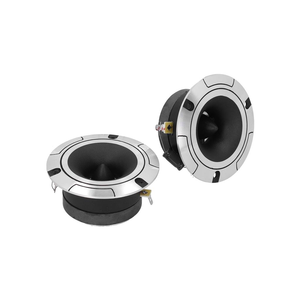 Pair Car Audio Speakers 4in Round 92dB 12V 35hz‑20khz Symmetrical Terminal Sound System Universal