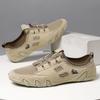 Summer Breathable Men's Casual Sports Shoes Large Size Sewn Leather Mesh Shoes Trendy Men's Shoes