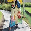 2025 European-American Linen Holiday Casual Printed Pants Set