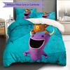 Loba and Purple Monster  Pattern Bedding Quilt Set  Home Decoration  Gift (1 * duvet cover + 2 * pillowcase  without core)