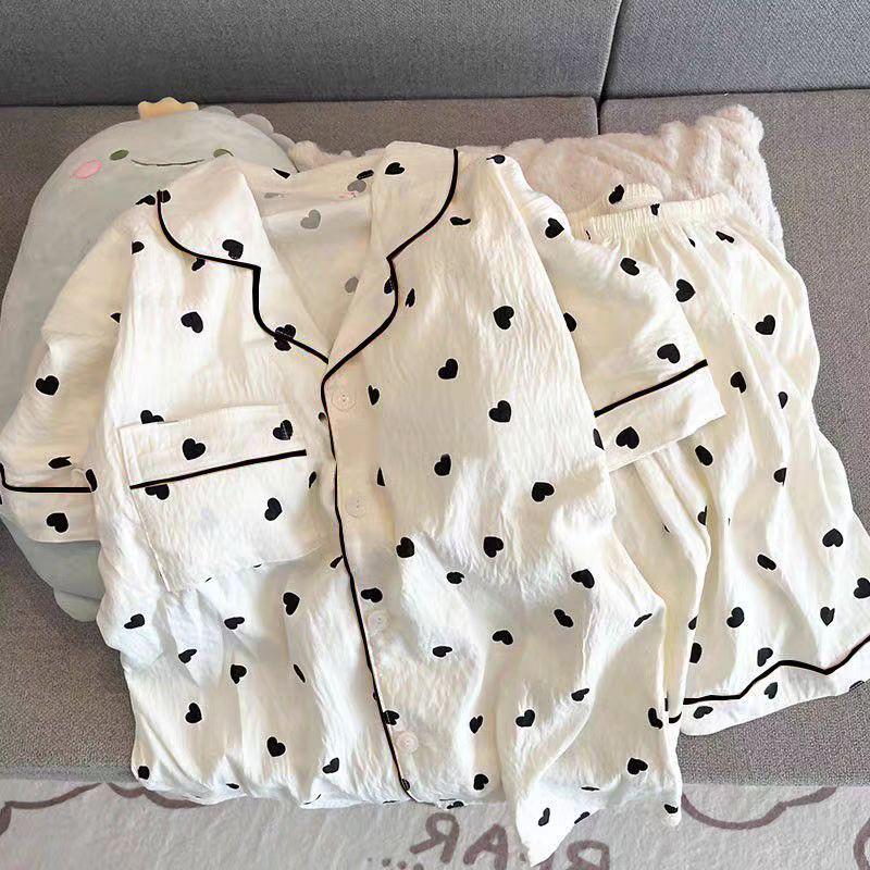 

Summer Short Sleeve Cloud Cotton Pajama Set for Women: Comfortable, Trendy Shorts for In or Outside the Home M