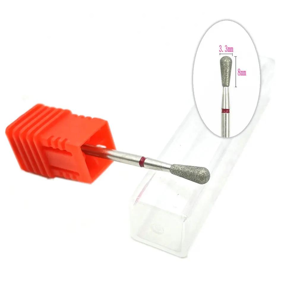 20pcs Diamond Nail Drill Milling Cutter for Manicure Rotary Bits Cuticle Clean Accessory Dental Diamond Burs Polisher 2.35mm