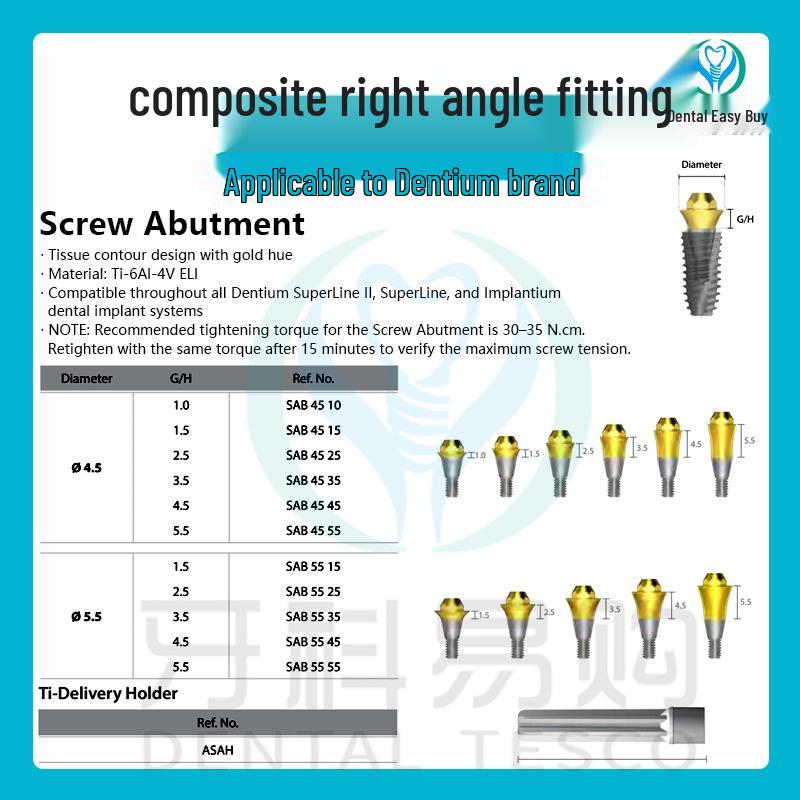 Dentium Composite Right Angle Base Abutment Implant Healing Screwdriver