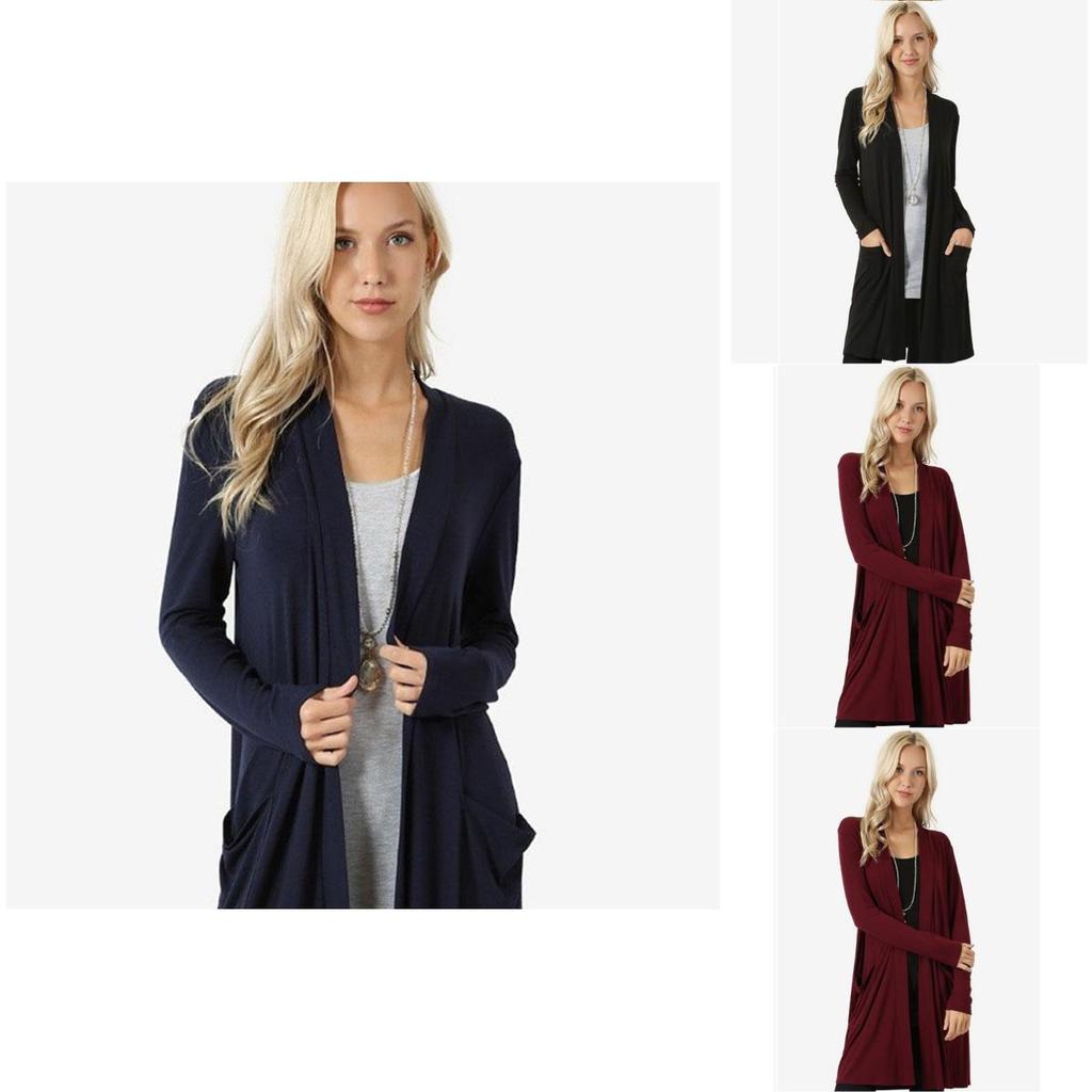 Autumn Winter Women Cardigans Casual Warm Coat Mid-length Knitted Outerwear With Premium Quality Materials