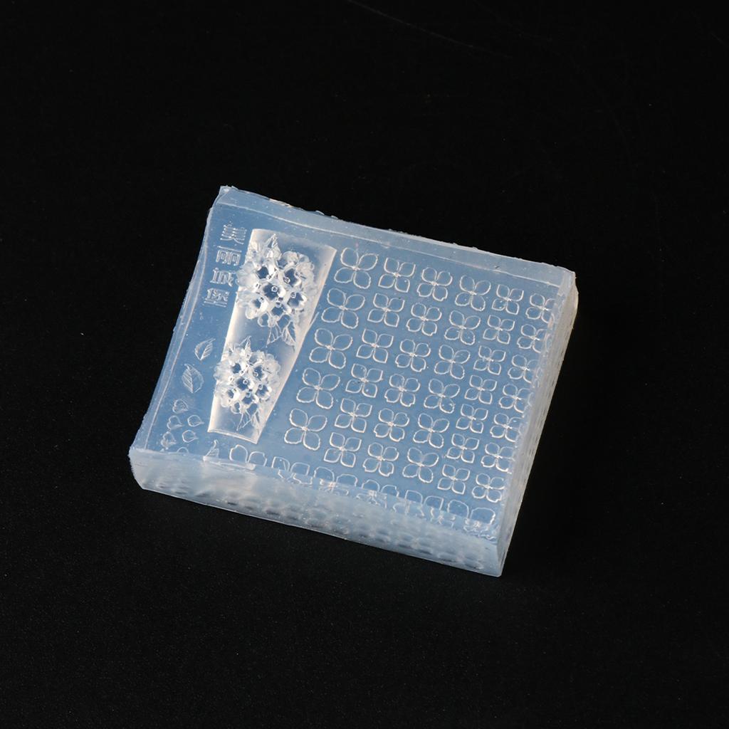 Resin Nail Stamp Template Flowers Nail Mold For Creating Floral 3D Patterns In Salons Manicure DIY Tool