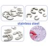 120pcs Stainless Steel Split Ring M1.5-M10 E-type Snap Spring Automotive Fasteners With Box Hand Tools For Safety Fixing