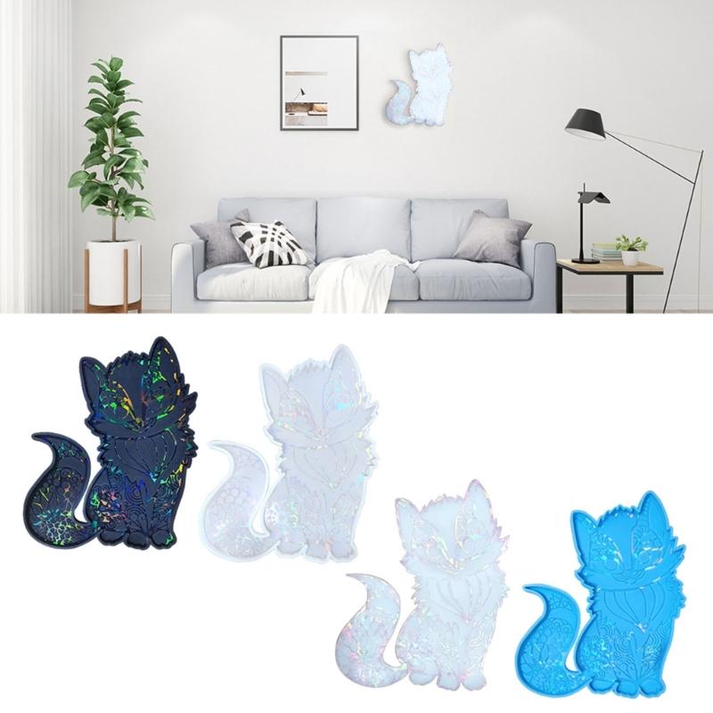 Beautiful Cat Shaped Wall Decorations Silicone Mold Customized Decor Making Resin Mold Perfect Gift for DIY Enthusiasts