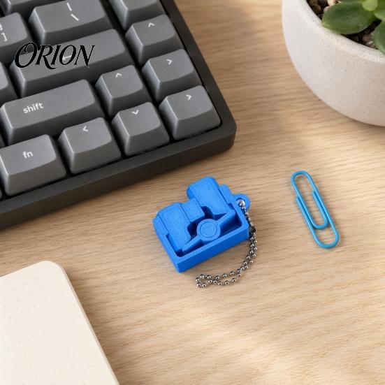 Press Fidget Toy 3D Printed Finger Clicker Toy, Decompression Push with Ball Chain, Portable Stress Relief Desk for Students, Office Workers Chain