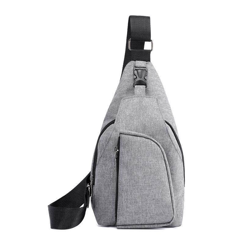 Men's bag, multi-layer men's breast bag, buckle Oxford cloth sports breast bag, outdoor small bag, men's messenger bag.