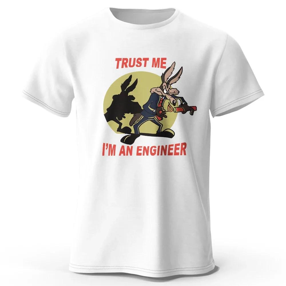 Trust Me I Am an Engineer Printed 100% Cotton Y2k Classic Funny T-Shirt For UnisexSportswear Tops Tees