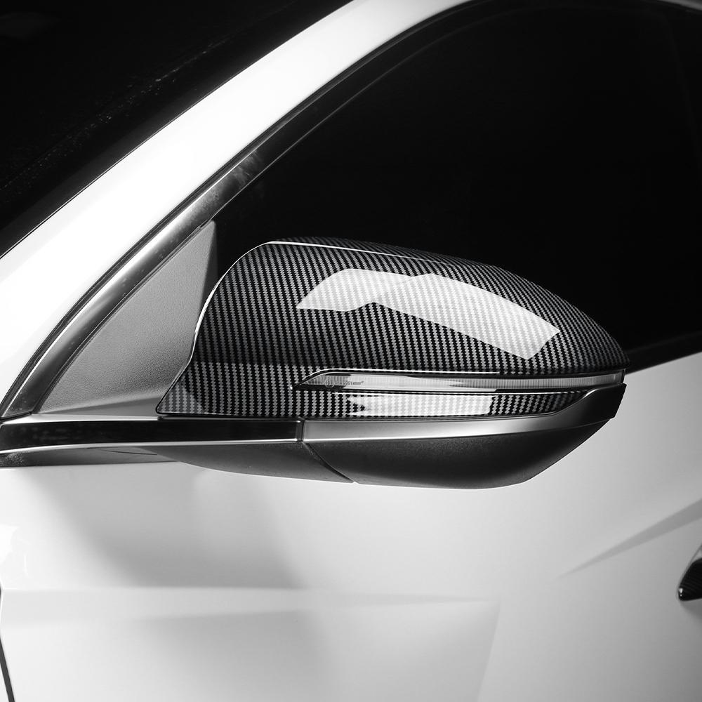For Hyundai Tucson NX4 2026-2026 Exterior Side Door Rearview Mirror Trim Carbon Fiber Pattern Car Side RearView Mirror Cover