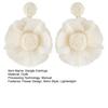 Boho Blume Hängeohrringe Damen Stoffblume Hängeohrringe Handgefertigt Leichte Florale Hängeohrringe für Urlaub Sommer Strand