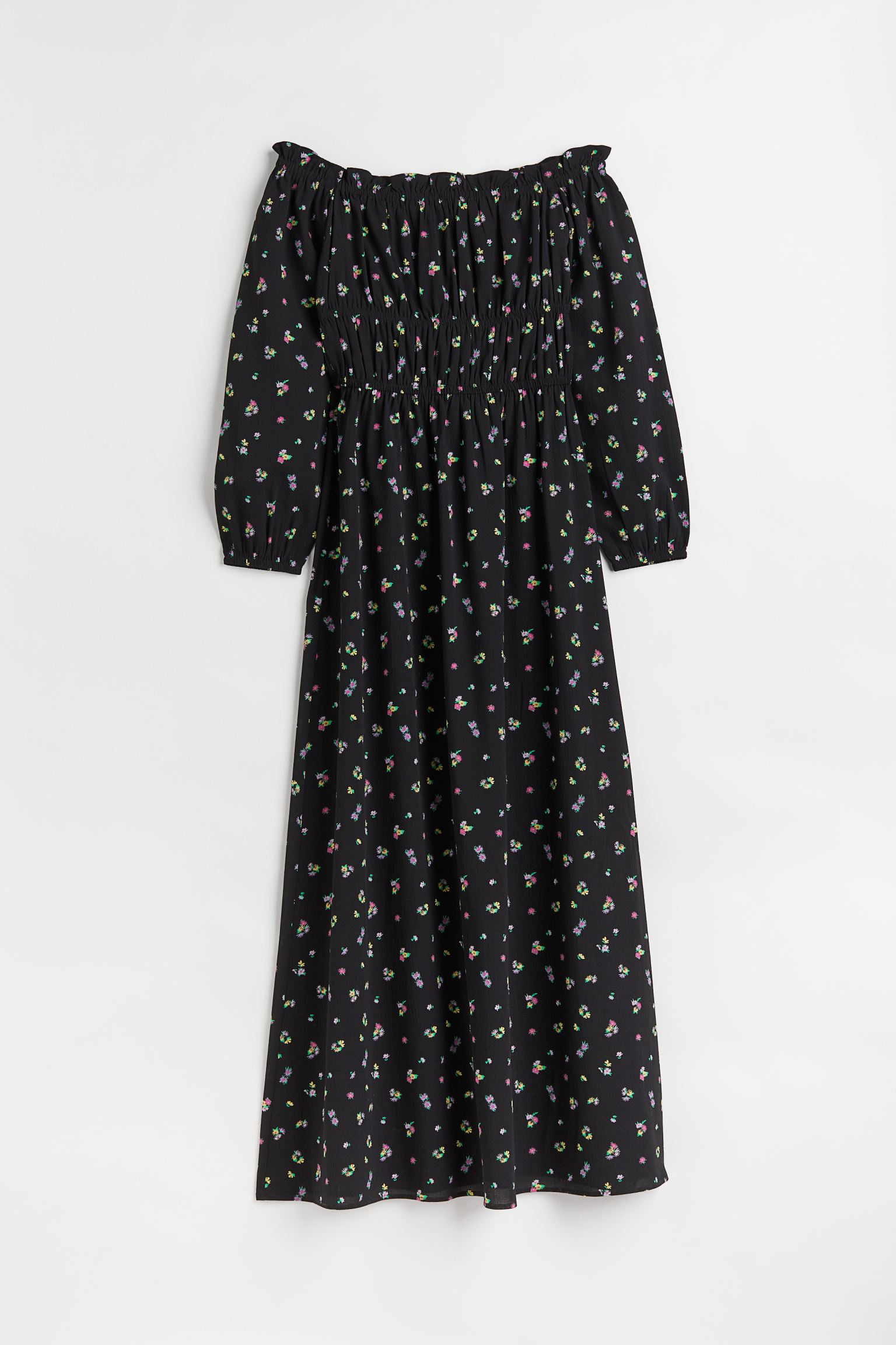 

Crepe off-the-shoulder dress