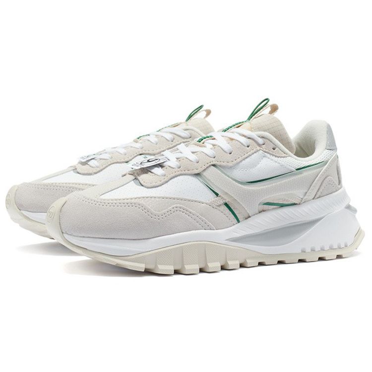 Li Ning Fang Yuan Evo Comfortable Fabric Synthetic Leather Two-Layer Suede Shock Absorbing Non-Slip Low-Top Running Shoes AGCR228-5