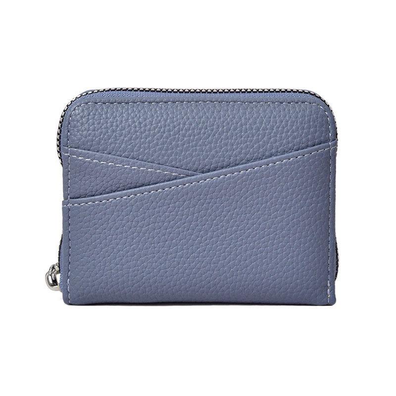 New Women's Zipper Purse Short Lychee Pattern Fashion Multi-Card Slot ID Card Holder Coin Zipper Purse for Women Portable Purse