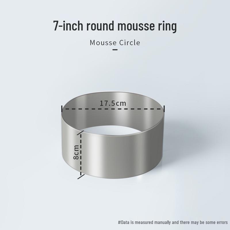 Round Square Heart-Shaped Mousse & Tower Ring, 4-10 Inch, Stainless Steel Baking Mold.