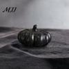Tabletop Pumpkin Sculpture Halloween Ornaments, Resin Delicate Texture Stable Sculpture, Spotted Retro Textured Accents, for TV Cabinet