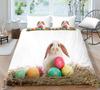 3D Easter Bedding Set Rabbit Down Duvet Cover 2/3 Pieces DE135 * 200 Animal Print Single Double Bed Soft Zipper Home Textile