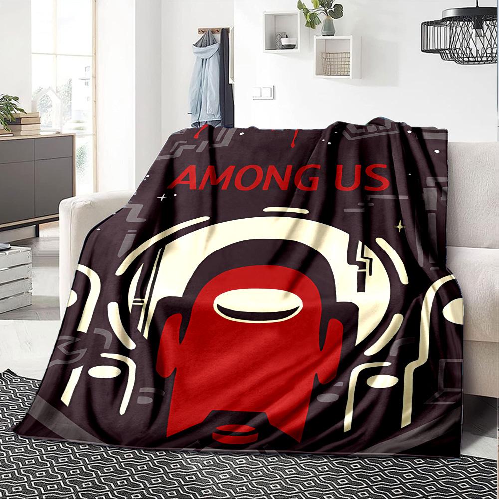1pc Blanket - Among Us Print Design,Lightweight Blanket for Sofa,Bed- Soft &Warm,Gift for All Seasons