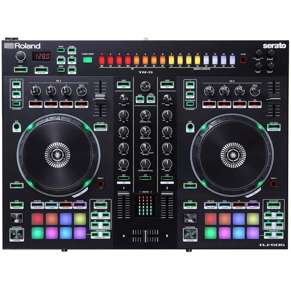 Roland Roland DJ Controller DJ-505 2 Channel/4 Deck Serato DJ Compatible TR-909/TR-808/TR-707/TR-...