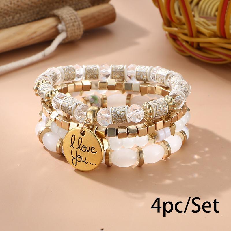 Bohemian bracelet creative tassel multi-layer beaded bracelet