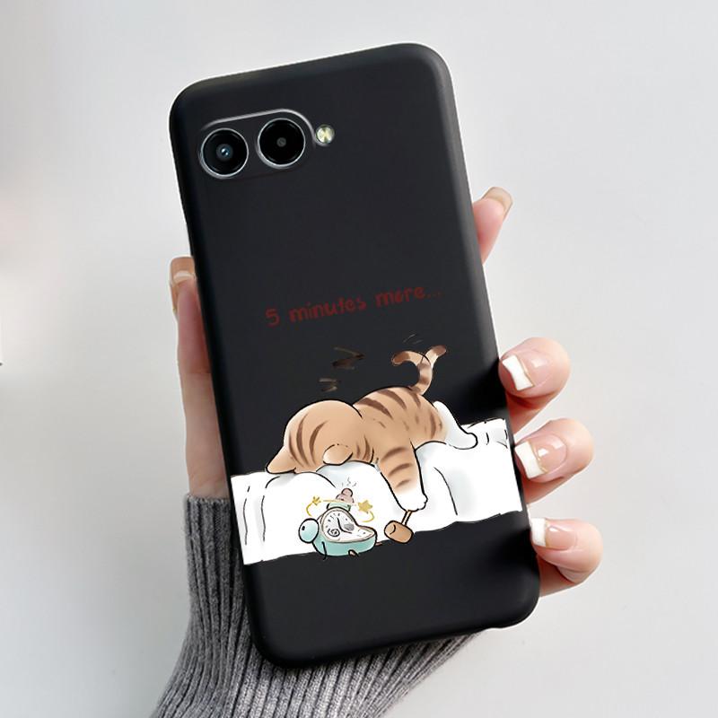 Handyhülle für TCL T-Mobile Revvl 8 T Telefon 3 Hülle Luxus Niedlicher Liebeshase Lustig Schwarzes TPU Weiches Silikon Schutz-Rückseite