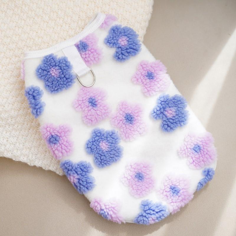 Warm Fleece Pet Vest Small Dogs Cats Winter Coat Cute Cartoon Style