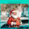 Flat Surface Acrylic Christmas Santa Car Pendant In Cartoon Style Gift For