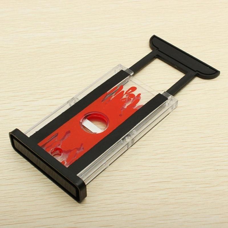 Funny-Finger Hay Cutter Chopper Magician Trick Prop Magic Toy (Color: Red)