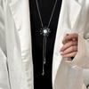 Luxury Non-Fading Korean Fashion Sweater Necklace: Autumn/Winter Women's Niche Design Pendant