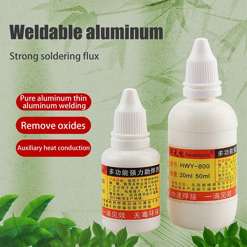 20/50ml Edelstahl Lötflussmittel Lötpaste Flüssiglötwerkzeug Schnelles Schweißen Ungiftig Hly-800 Lötflussmittel für Nickel/Kupfer