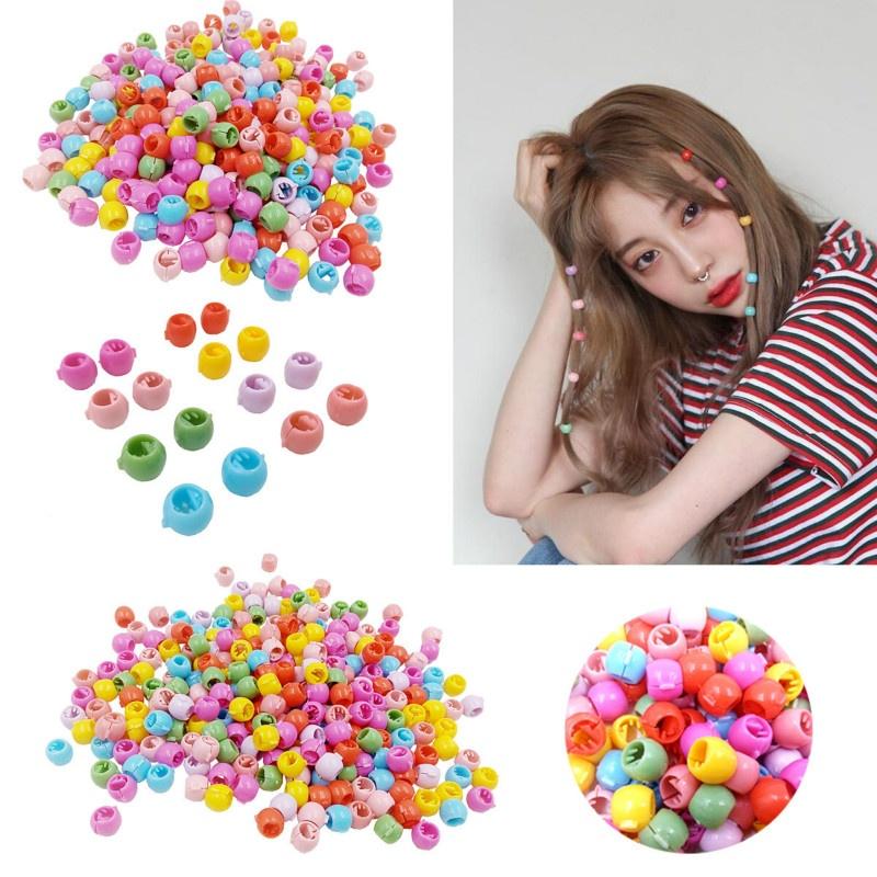 100PCS Mini Hair Claw Clips for Women Girls Cute Candy Colors Plastic Hairpins Hair Braids Maker Beads Headwear Hair Accessories