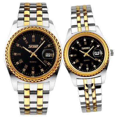 Pair Watch Pair Watch Couple Popular Ladies Pair Watch Set Arm Watch Classic Gold Silver Stainless Steel Band Waterproof Luxury Gift Marriage Day Day